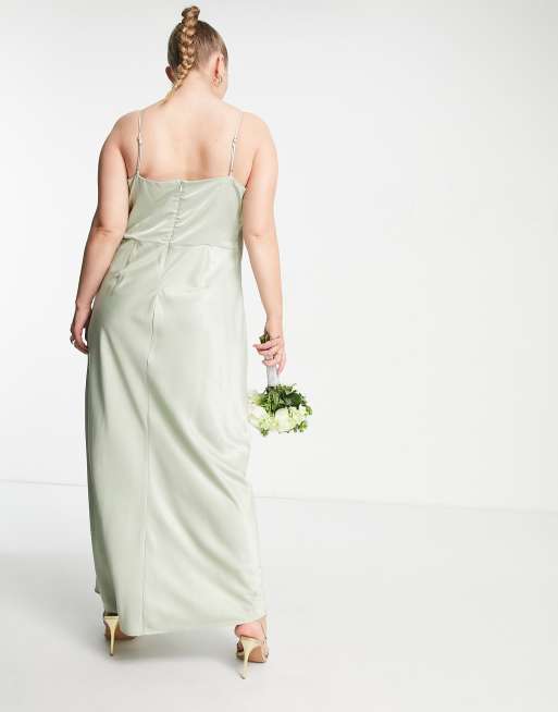princess polly baby blue dress Legacy A-line Cowl Ruched Matte Satin Bridesmaid Dress