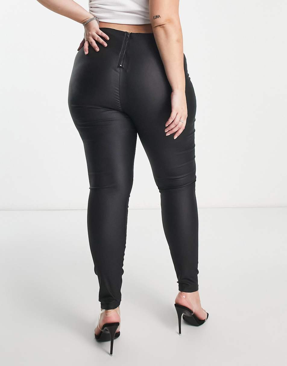 Spanx faux leather legging in black foil snake print