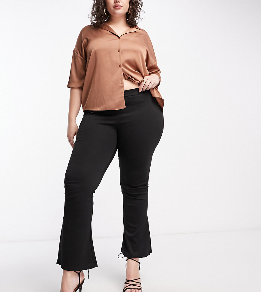 Trousers by Vila Curve Your sign to stop scrolling High rise Elasticated waistband Flared slim fit