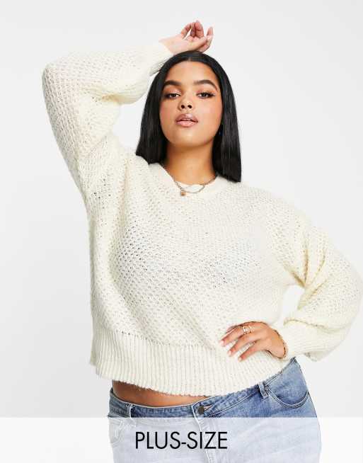 Plus size 2025 cream jumper