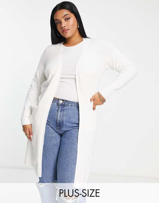 Plus size 2025 white cardigan