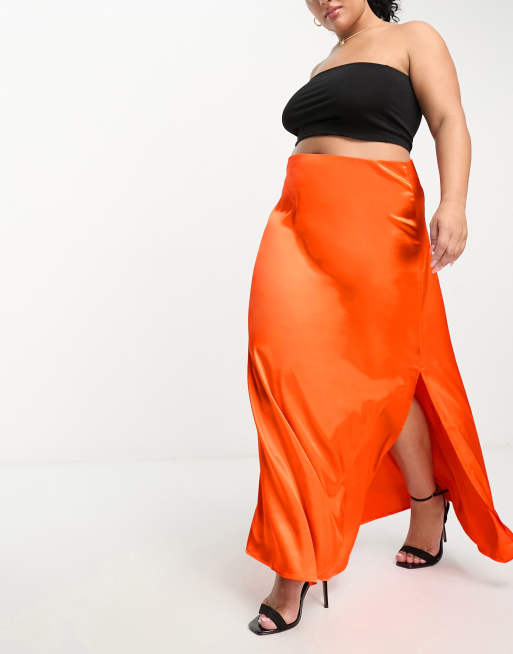 Satin midi shop skirt size 4