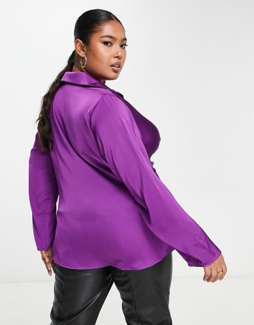 Plus size purple outlet shirt