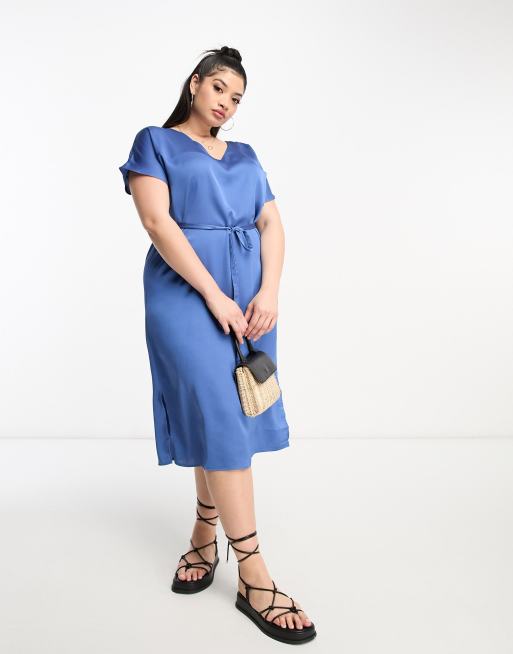 Women's Curve City Chic Blue Partywear Dresses