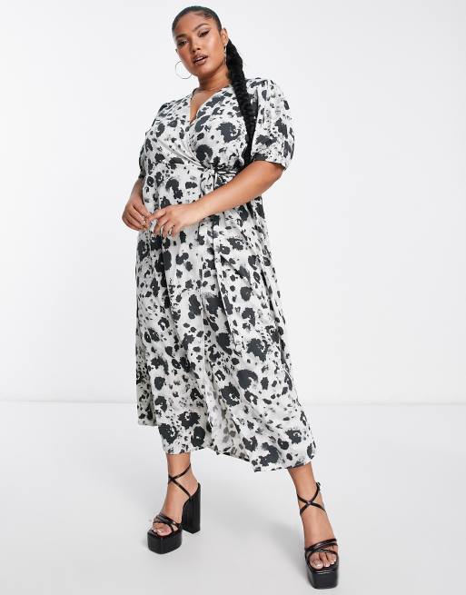 Grey leopard print sale maxi dress