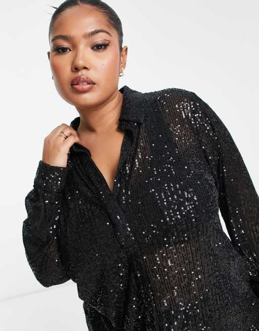 Curve Sequin Shirt