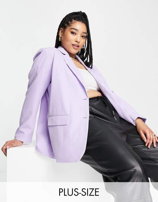 Vila Curve - Skræddersyet lyslilla blazer - Kun hos ASOS