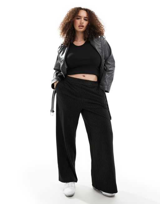 Women's plus size hot sale pinstripe pants