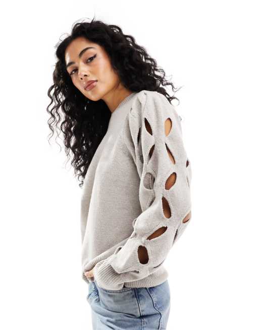 Cut out shop sleeve jumper