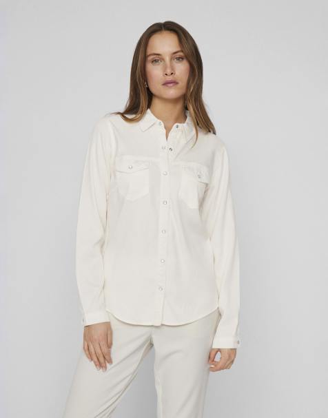 Vila Denim shirt in egret - view 1