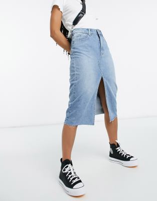 asos jeans skirt