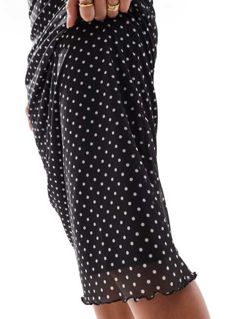 Vila polka dot skirt sales
