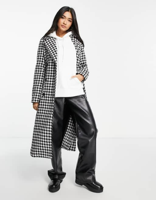 Double breasted houndstooth on sale coat