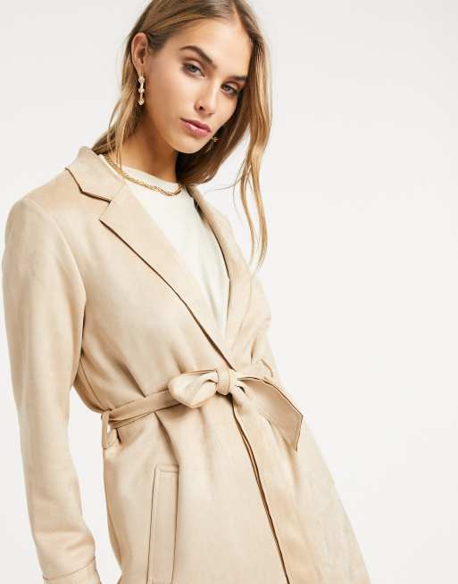 Vila edge to edge trench in cream, 3 of 4