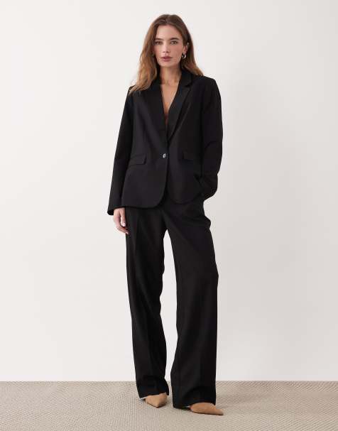 VILA – Elegantes Set in Schwarz, bestehend aus Blazer und Hose mit geradem Schnitt - view 1
