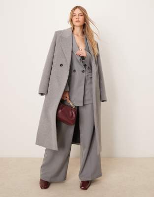 VILA - Ensemble habillé avec pantalon ultra ample et blazer oversize - Gris ultime - view 1