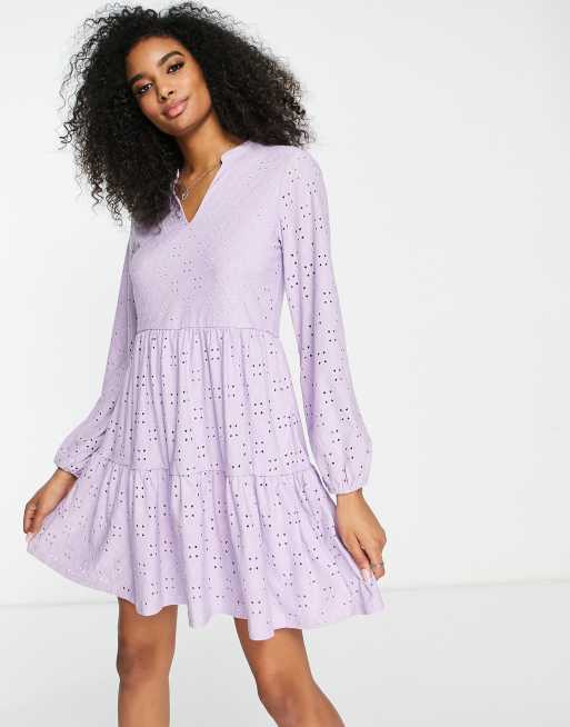 Lilac eyelet outlet dress