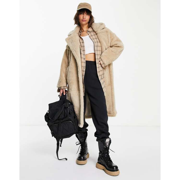 Vila faux fur on sale coat