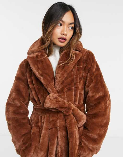 Vila faux 2024 fur jacket