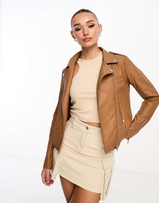 Vila leather clearance jacket