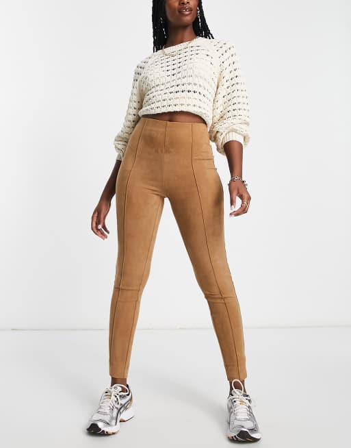 Faux suede outlet trousers