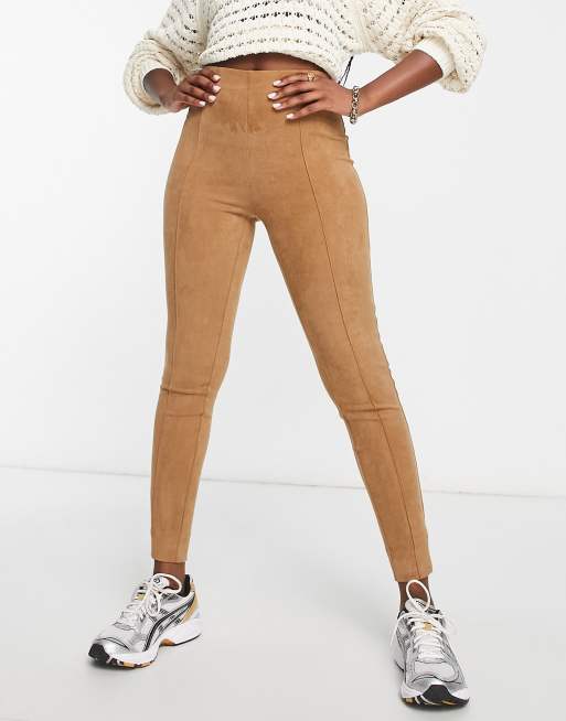 Faux suede leggings outlet camel