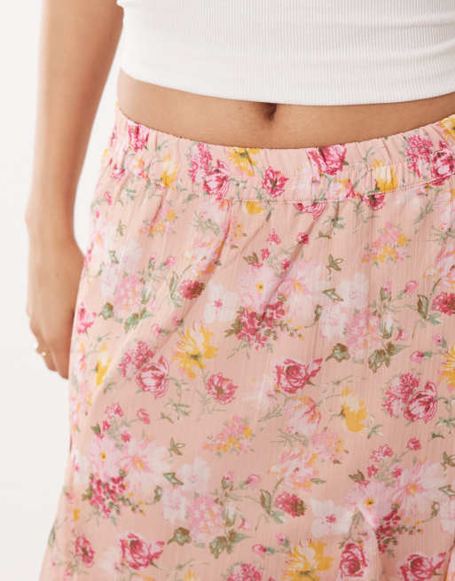 Vila flippy mini skirt in mistry rose floral, 5 of 5