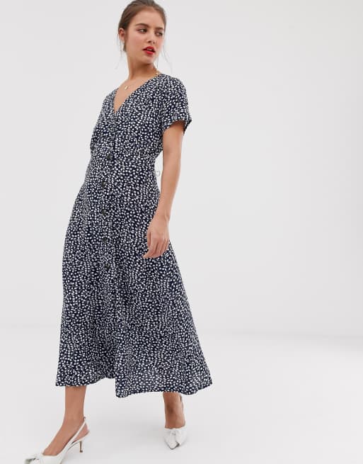 Vila floral button down midi dress | ASOS