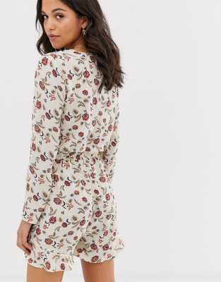 long sleeve playsuit asos