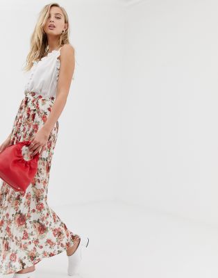 asos floral maxi skirt