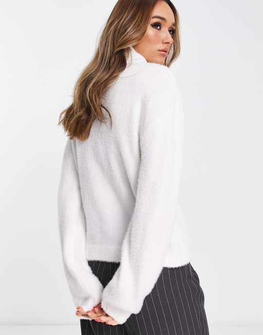 Fluffy polo neck clearance jumper