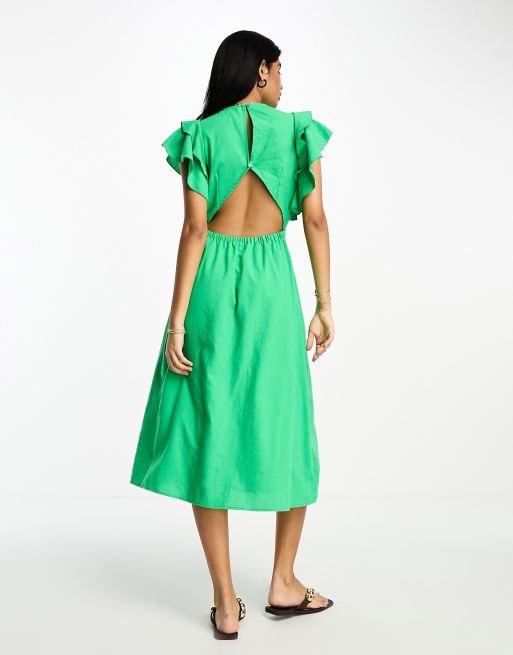 1901 ruffle outlet sleeve dress