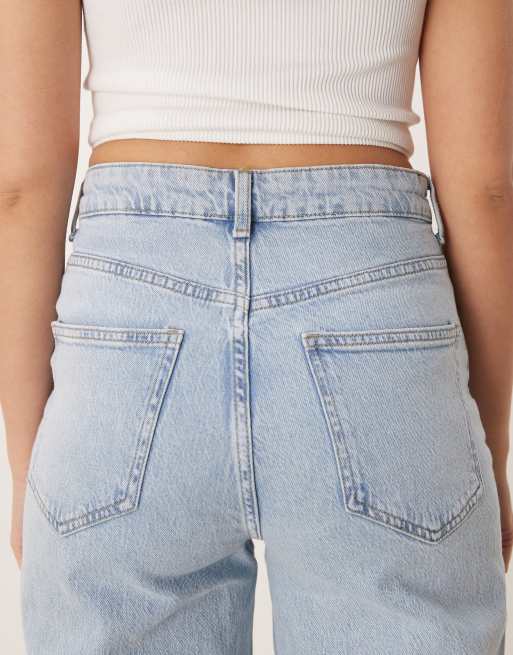 VILA - Freya - Jeans met wijde pijpen en hoge taille in lichtblauw denim, 4 van 5