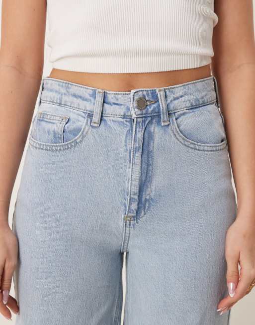 VILA - Freya - Jeans met wijde pijpen en hoge taille in lichtblauw denim, 5 van 5