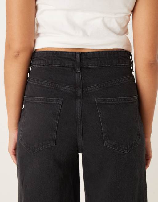 VILA - Freya - Jeans met wijde pijpen en hoge taille in zwart, 5 van 5