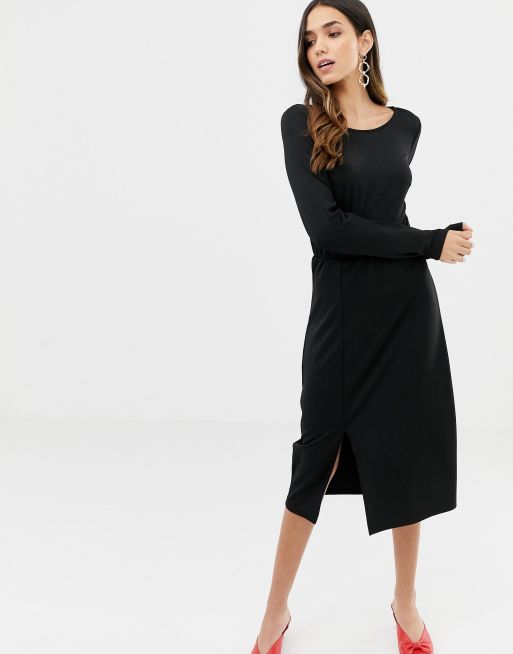 Vila gather detail midi dress | ASOS