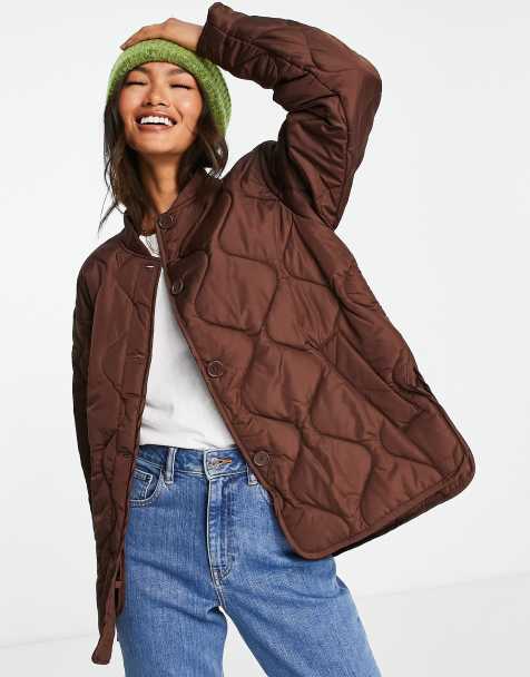 Giacca trapuntata lunga leggera beige Asos Abbigliamento Cappotti e giubbotti Giacche Giacche estive Unisex 