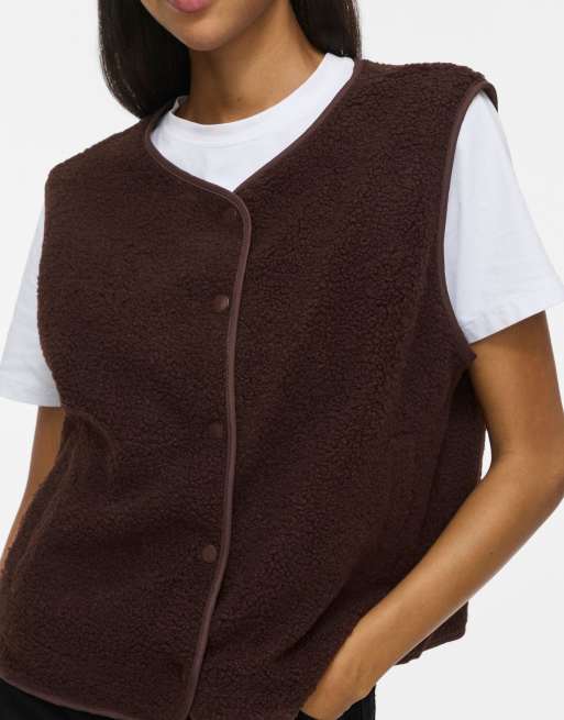 Vila gilet color caffè, 4 di 7