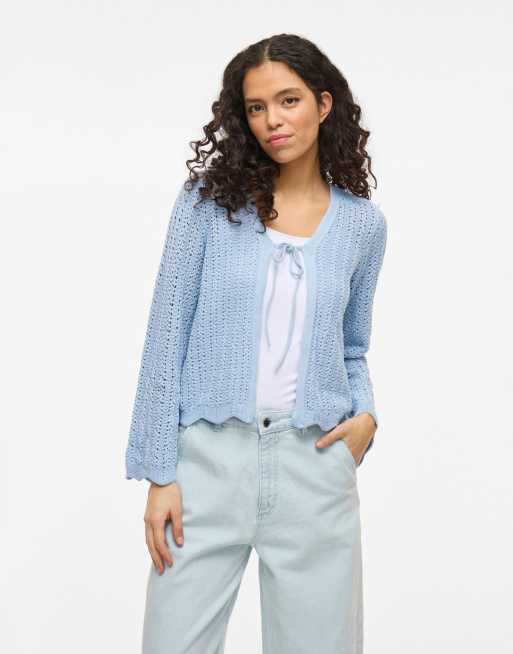 VILA - Gilet en maille - Bleu Kentucky