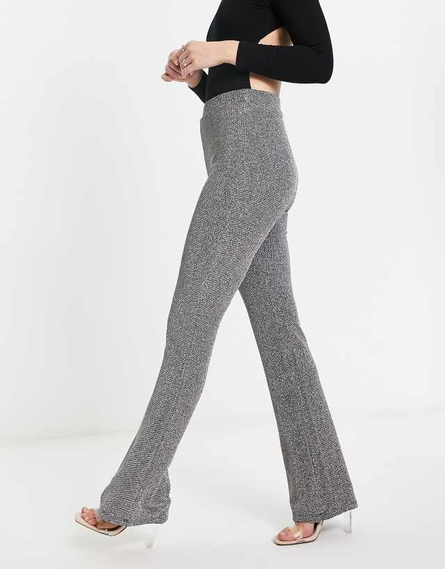 Vila - glitter chainmail flares in silver