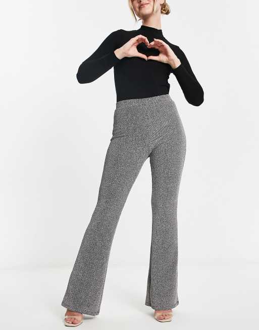 Vila glitter chainmail flares in silver, 4 of 4