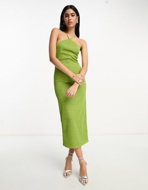 Green Bodycon Dress - Bodycon Midi Dress - Sleeveless Bodycon - Lulus
