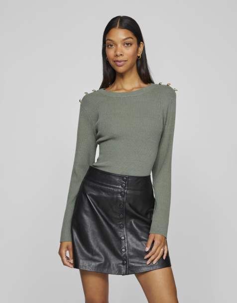 VILA - Grøn top med lange ærmer - view 1