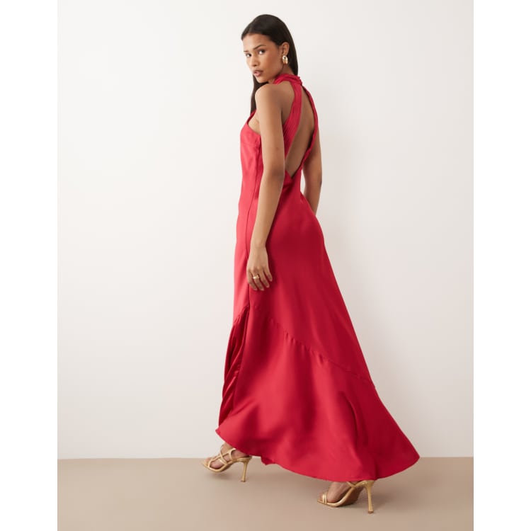 green emerald velvet dress Kim Pink Strapless Ruffle Maxi Dress - 14 main image 1