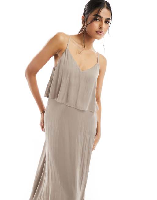 Taupe Satin Cami – Studio Five One