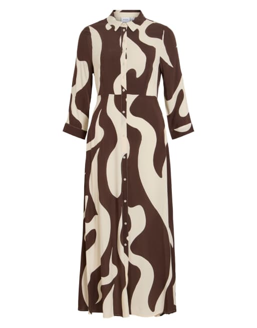 Vila Hemdblusenkleid in Coffee Bean, 5 von 6