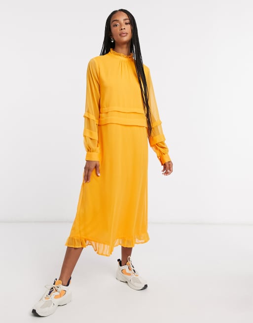 Apricot yellow dress sale