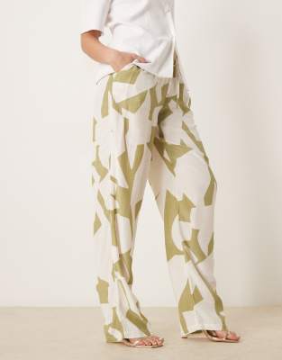 VILA HIGH WAIST WIDE LEG PANTS