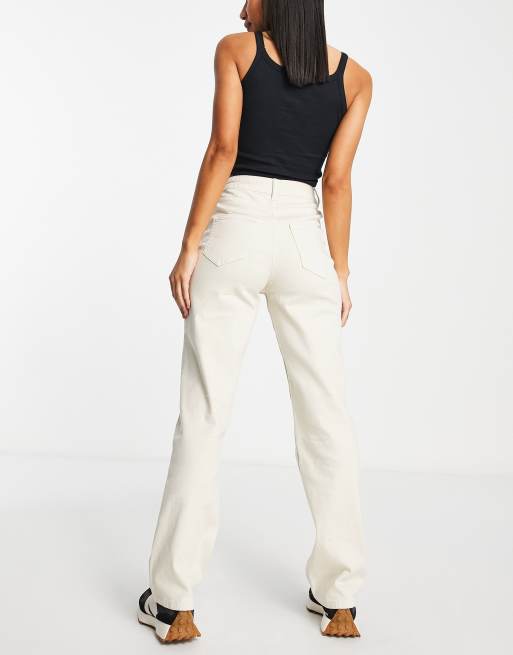 Wide leg outlet cream jeans