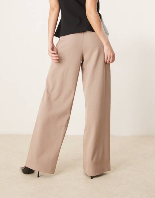VILA – Hose in Pilzbraun mit weitem Bein und hohem Bund, 3 von 5